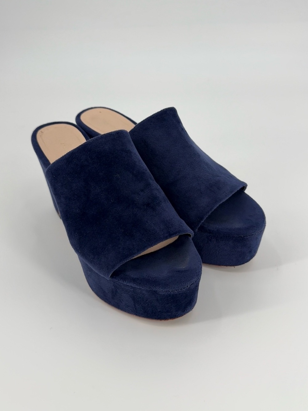 Loeffler Randall Amara Platform Slide Sandal | Navy | 7.5B